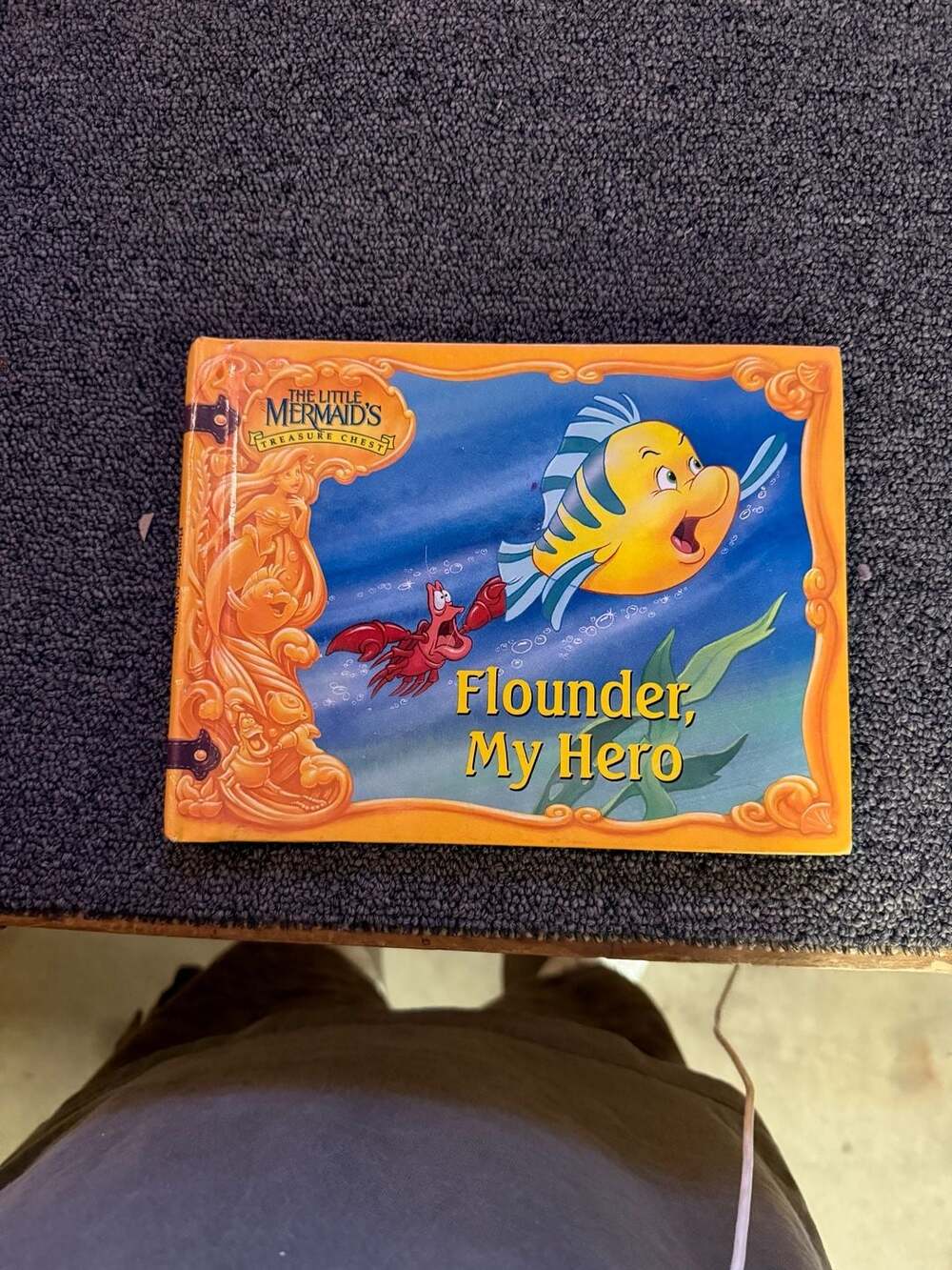 The Little Mermaid's Treasure Chest: Flounder, My Hero Hardcover Book (1992)